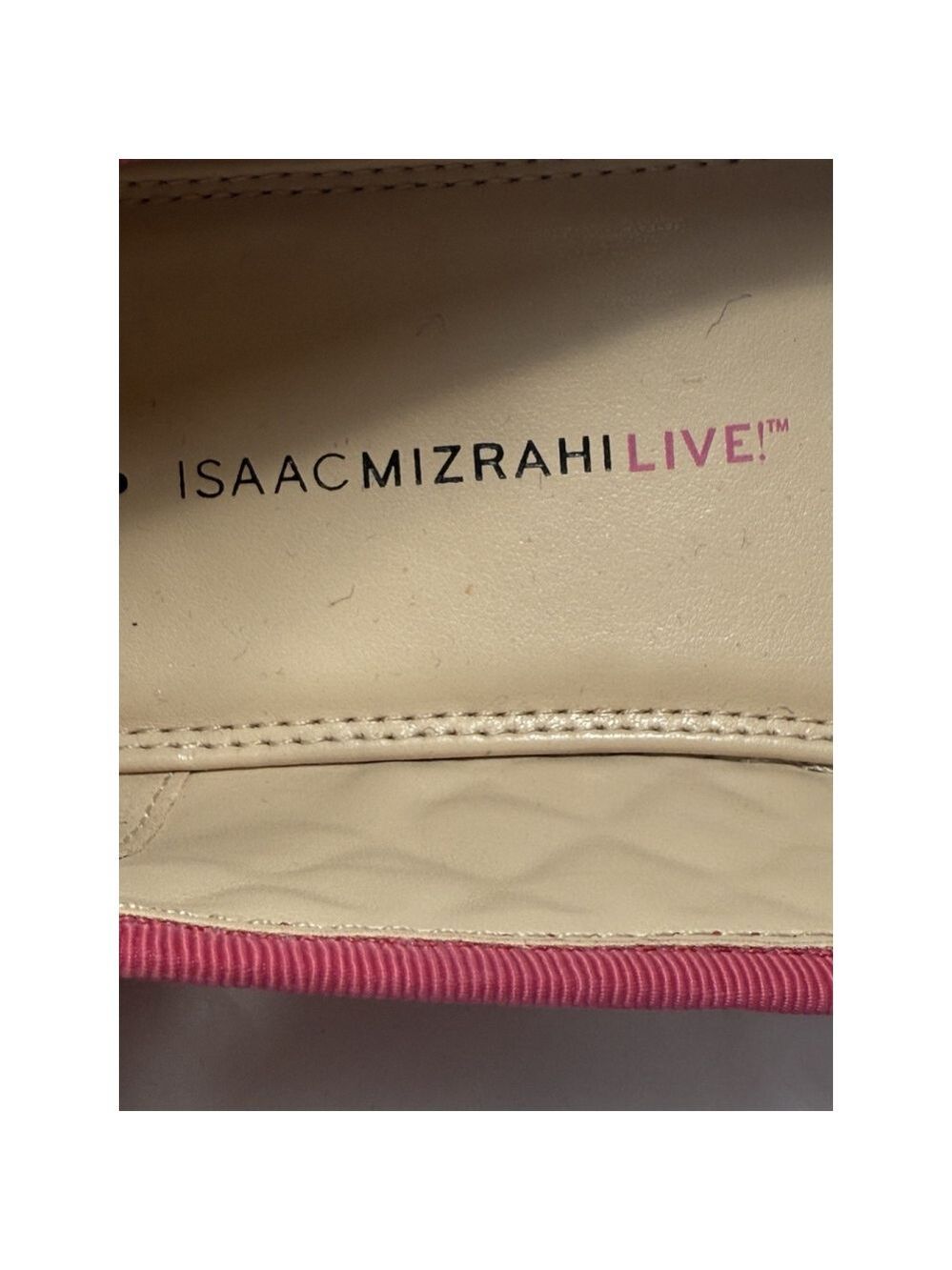 Isaac Mizrahi Live Kaitlyn Quilted Leather Flats Size 8.5 Pink Shoes - Picture 5 of 15